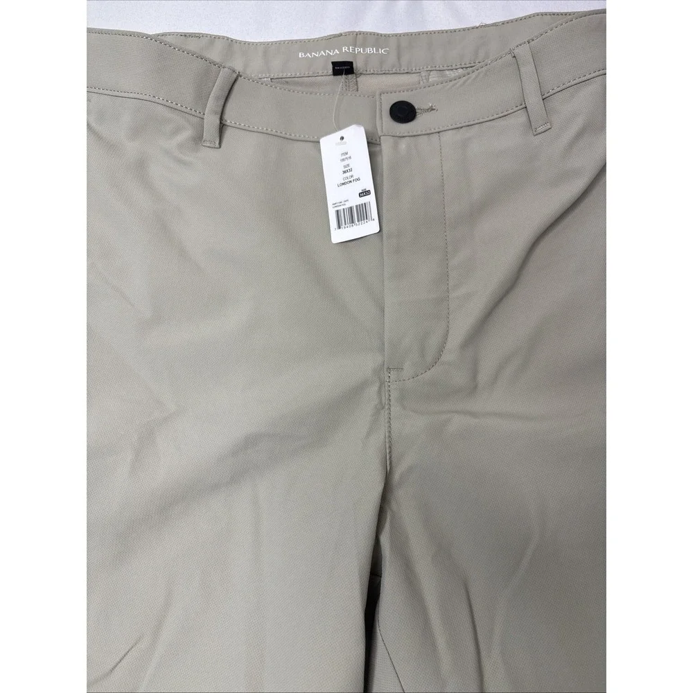 NWT Banana Republic Pants Mens Fits 36x32 Beige Tailored Performance Slim Dress